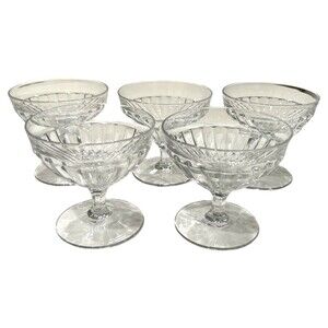 Vintage 1930's Heisey "Rib" Short Champagne/Dessert Glasses (Set 5)